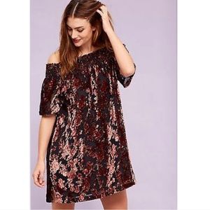 Seen Worn Kept Barrott Velvet Off  Shoulder Dress
